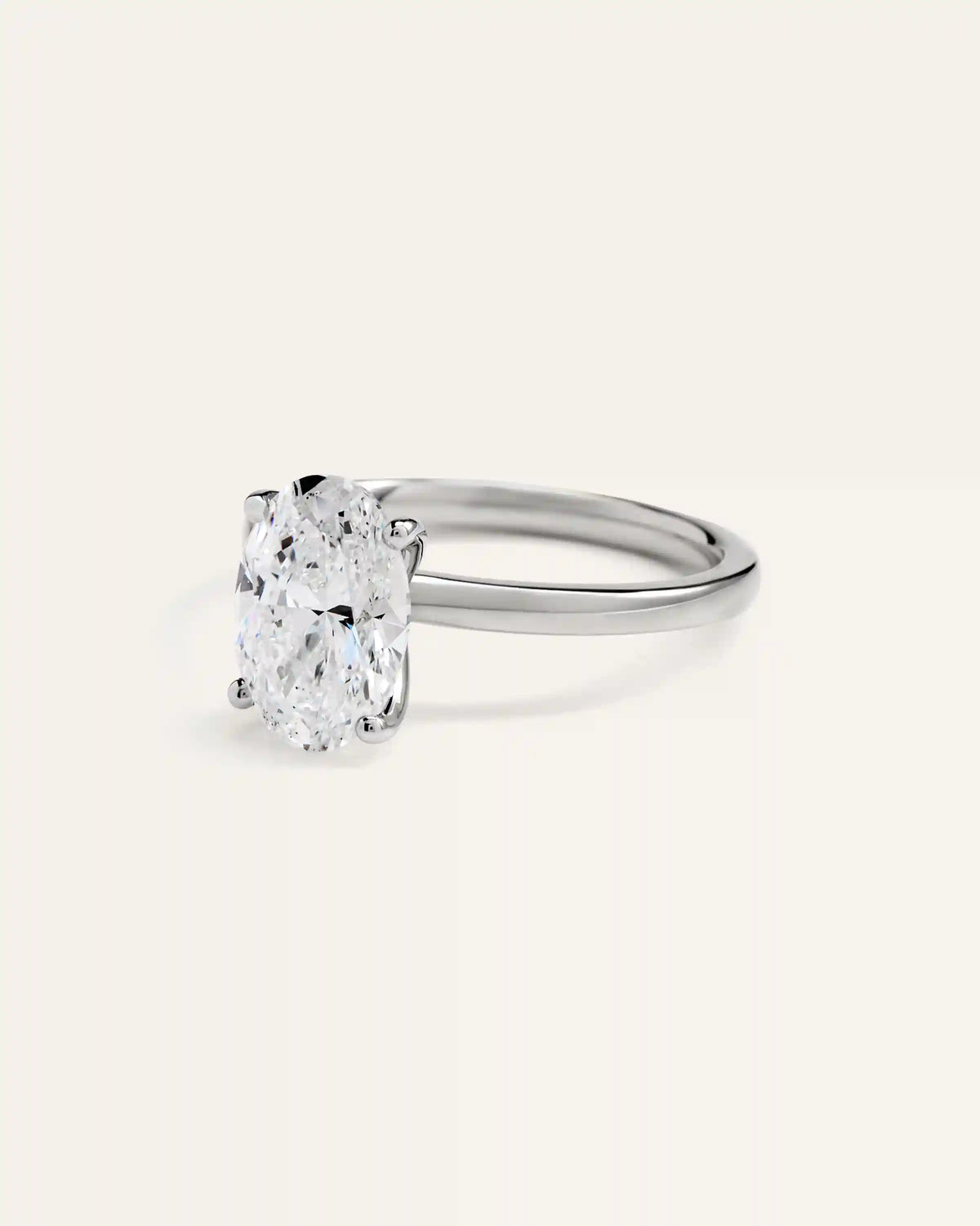 Lab Grown Diamond Oval Comfort Fit Engagement Ring - 2.5ct