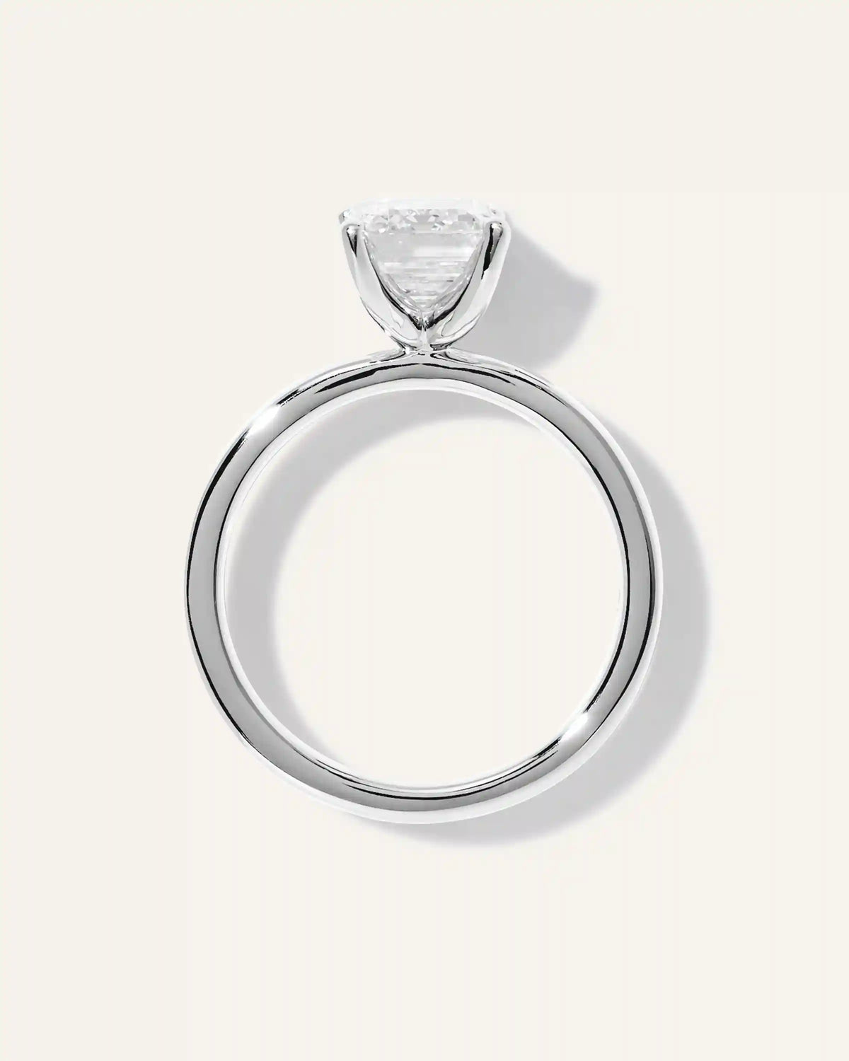 Lab Grown Diamond Emerald Comfort Fit Engagement Ring - 2.5ct