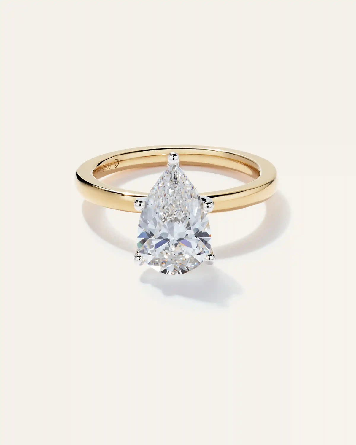 Lab Grown Diamond Pear Comfort Fit Engagement Ring - 2.5ct