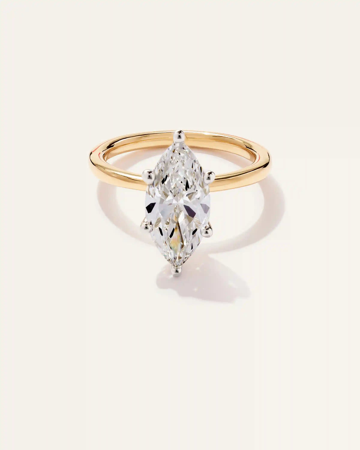 Lab Grown Diamond Marquise Comfort Fit Engagement Ring - 3ct