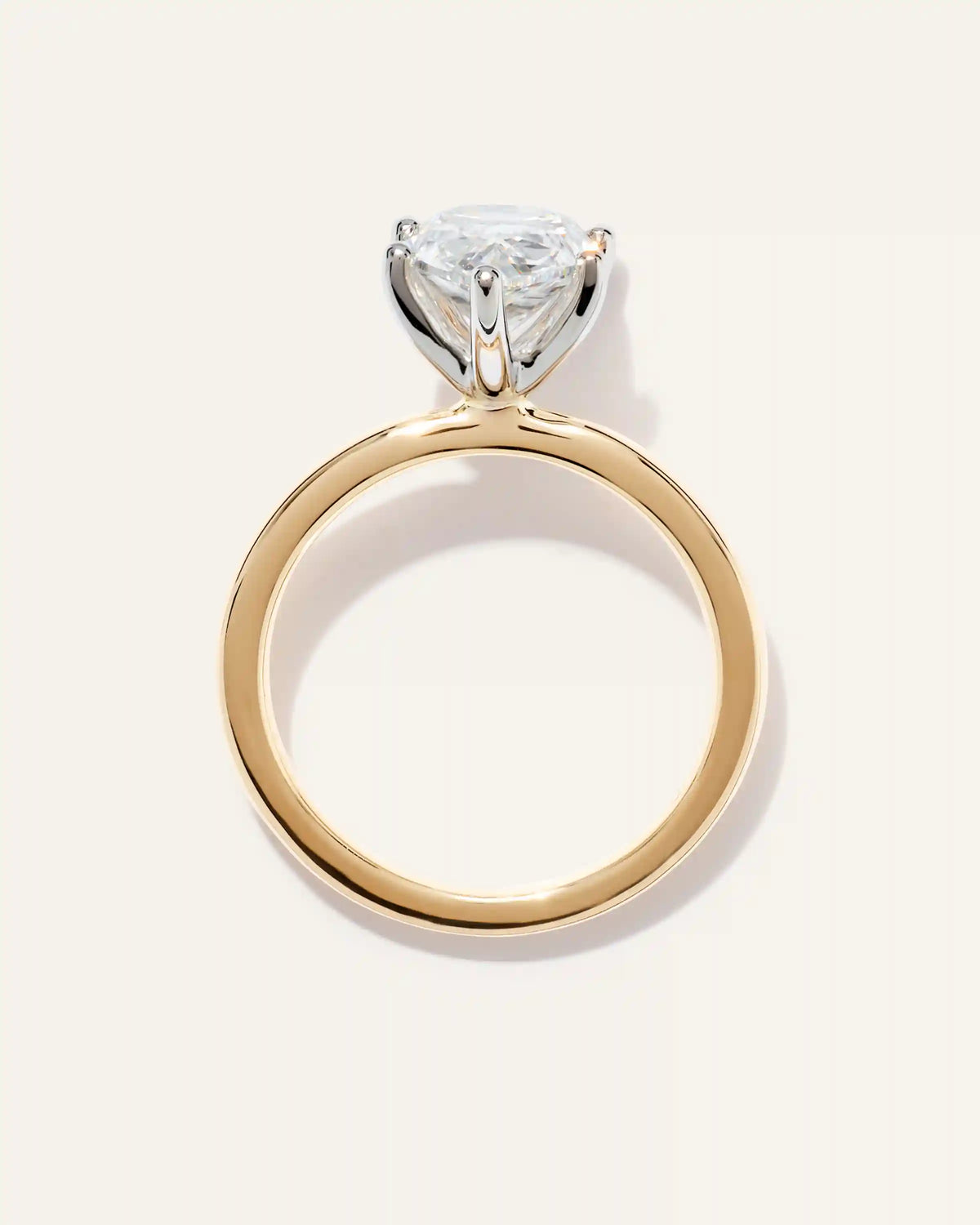 Lab Grown Diamond Pear Comfort Fit Engagement Ring - 3ct