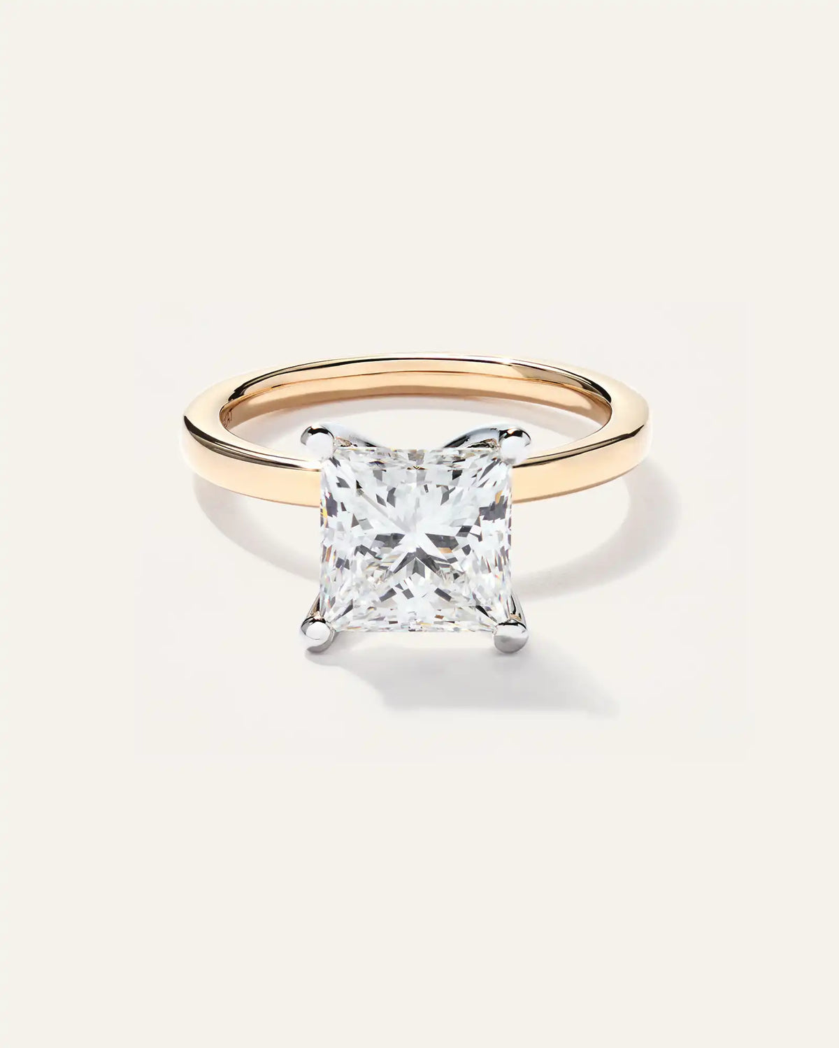 Lab Grown Diamond Princess Comfort Fit Engagement Ring - 3ct