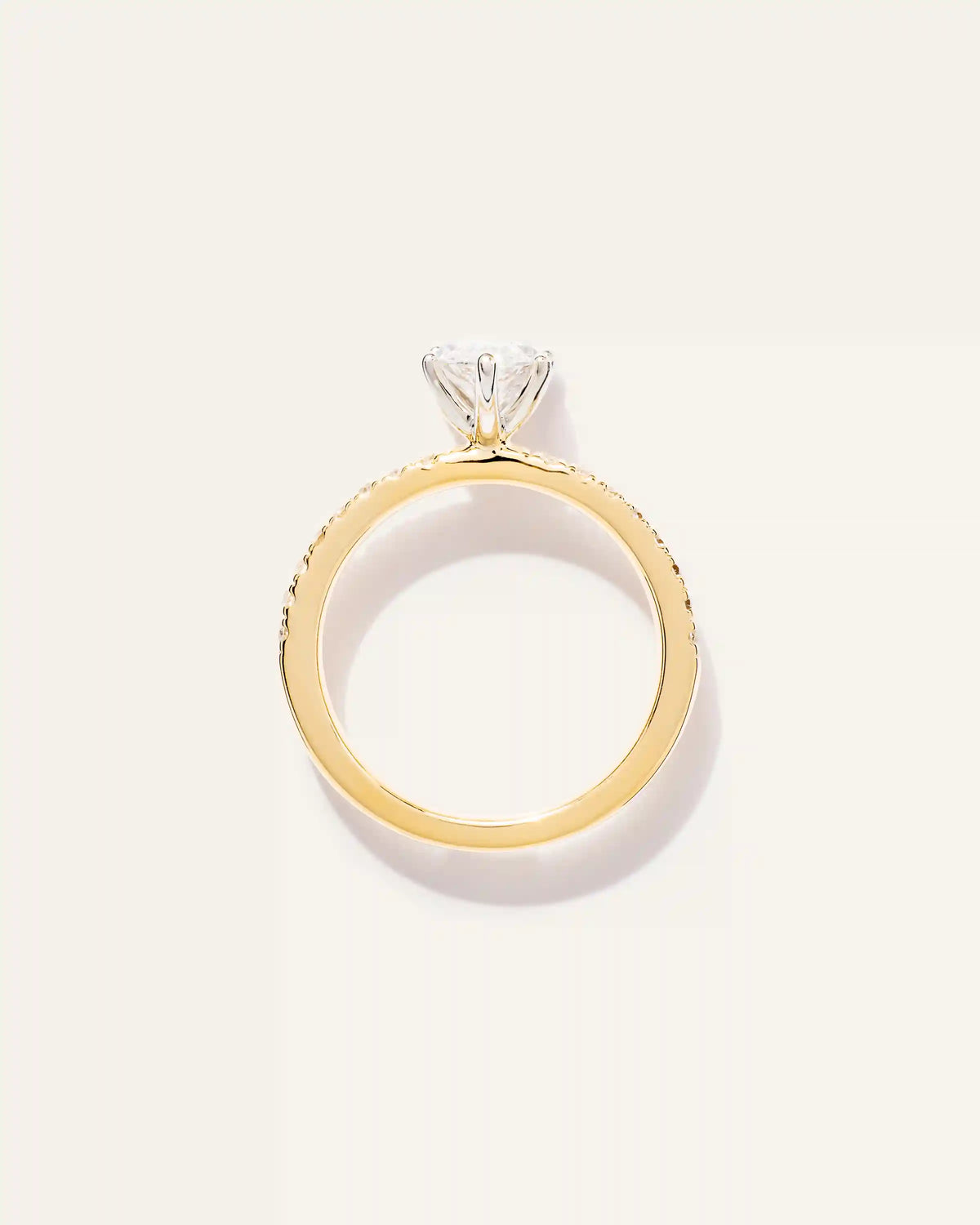 Lab Grown Diamond Marquise Petite Pave Engagement Ring - 1.5ct