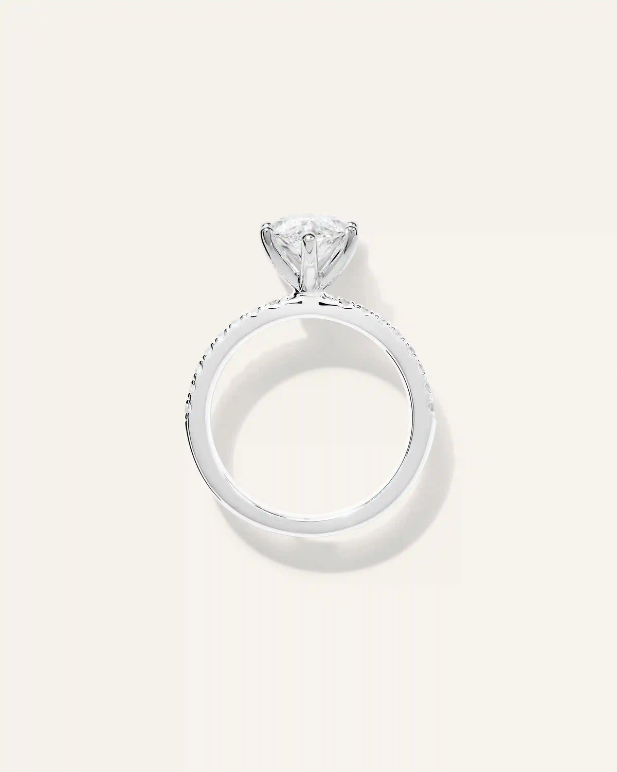 Lab Grown Diamond Marquise Petite Pave Engagement Ring - 3ct