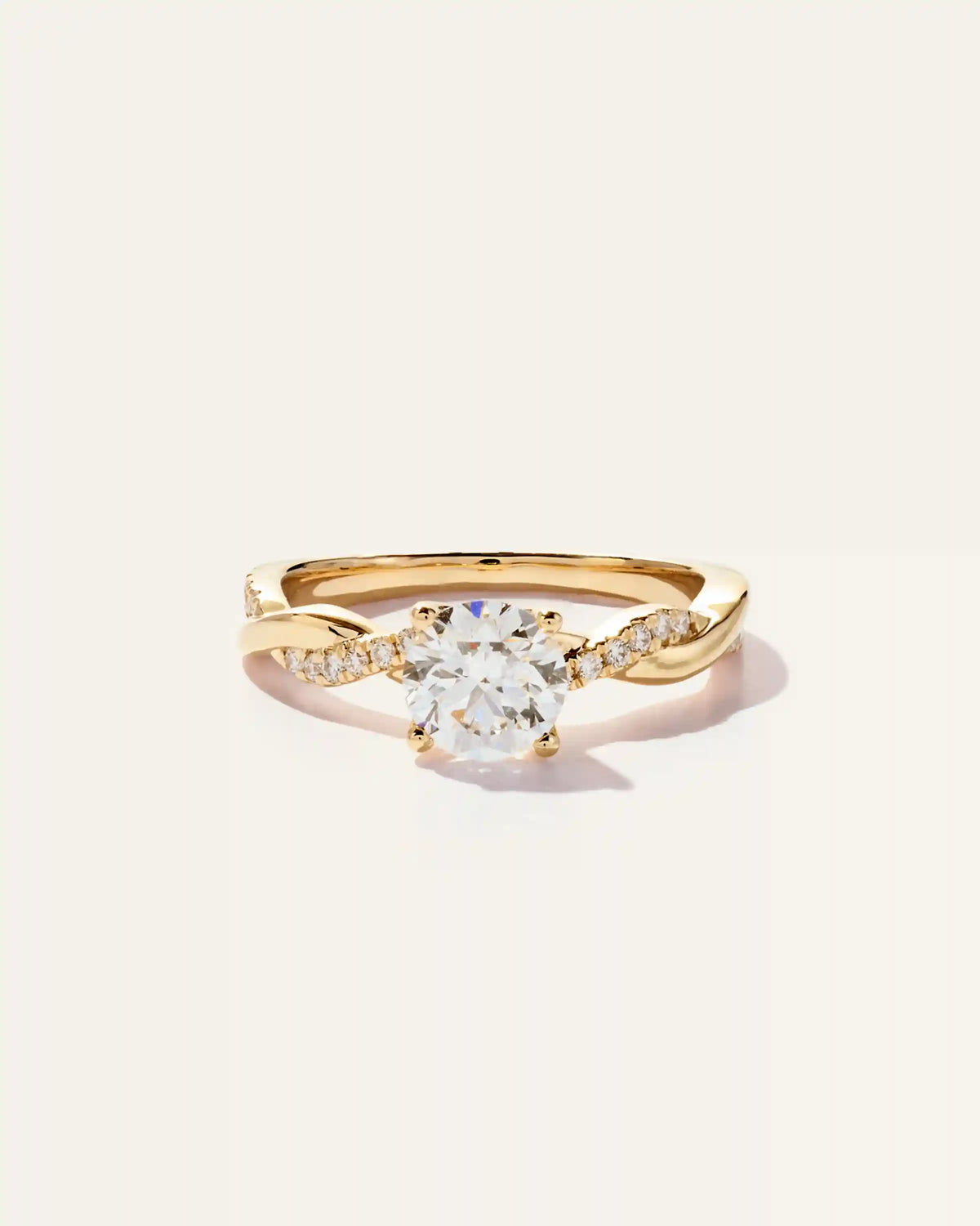Lab Grown Diamond Round Twisted Engagement Ring - 1ct