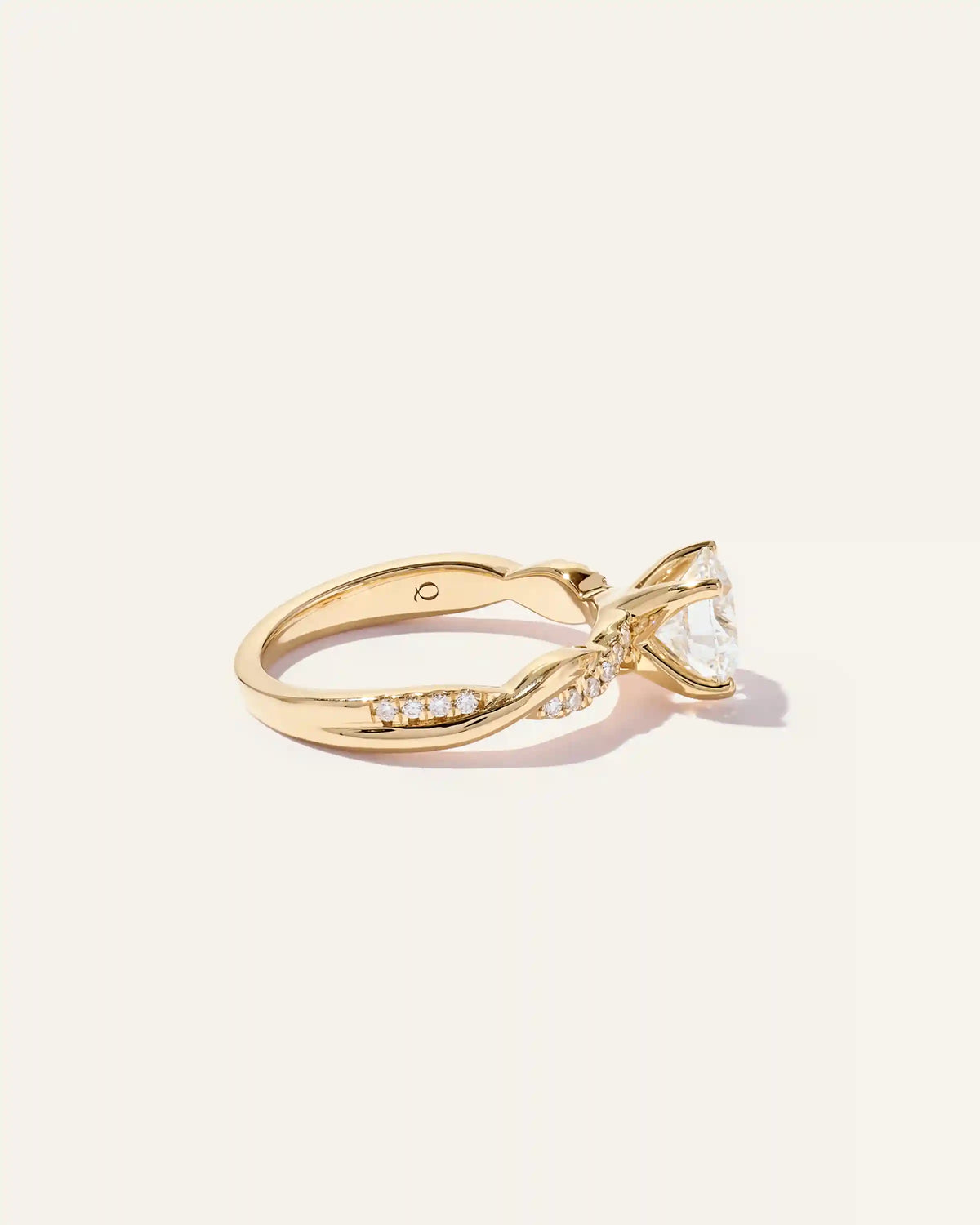 Lab Grown Diamond Round Twisted Engagement Ring - 1.5ct