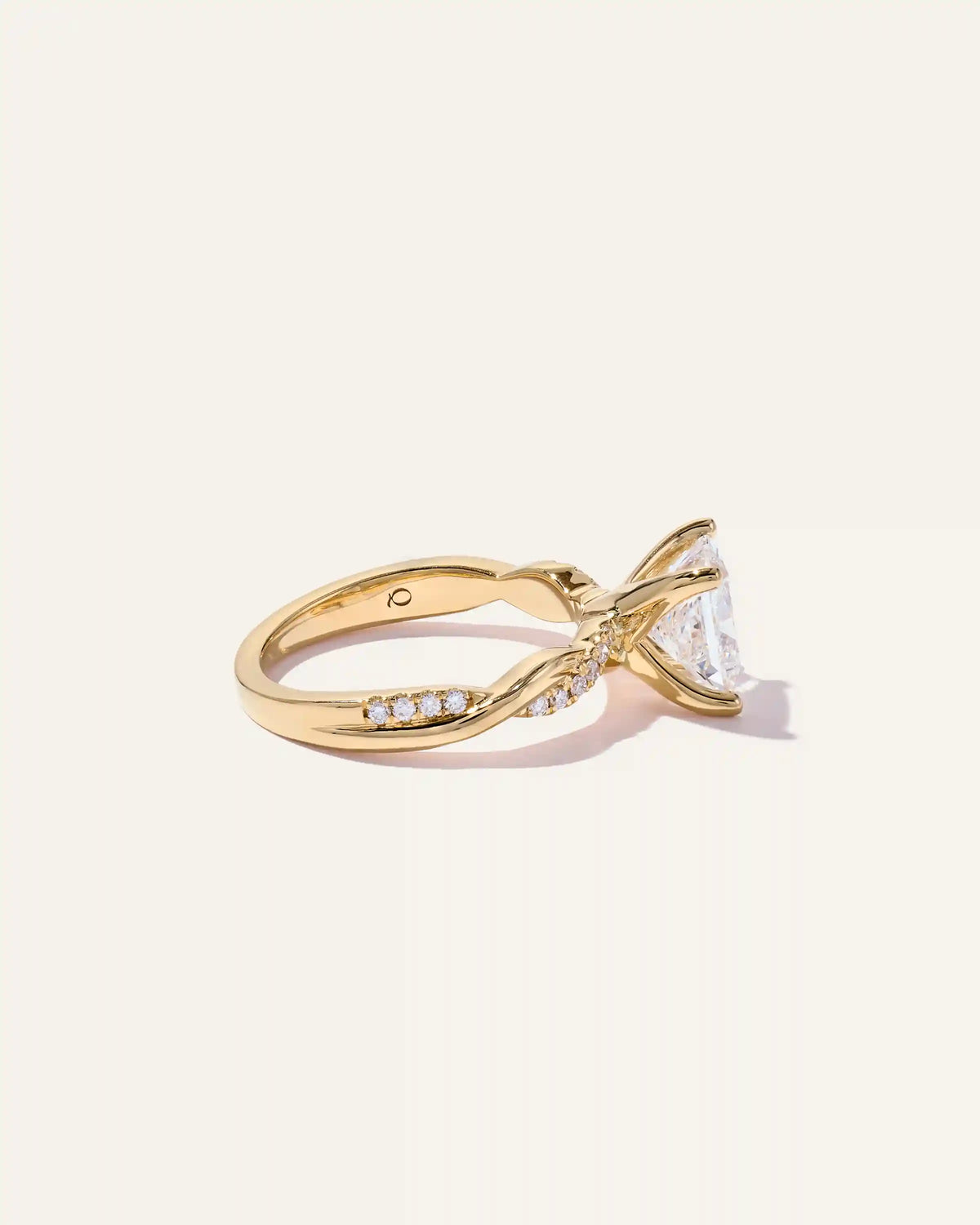 Lab Grown Diamond Princess Twisted Engagement Ring - 2ct