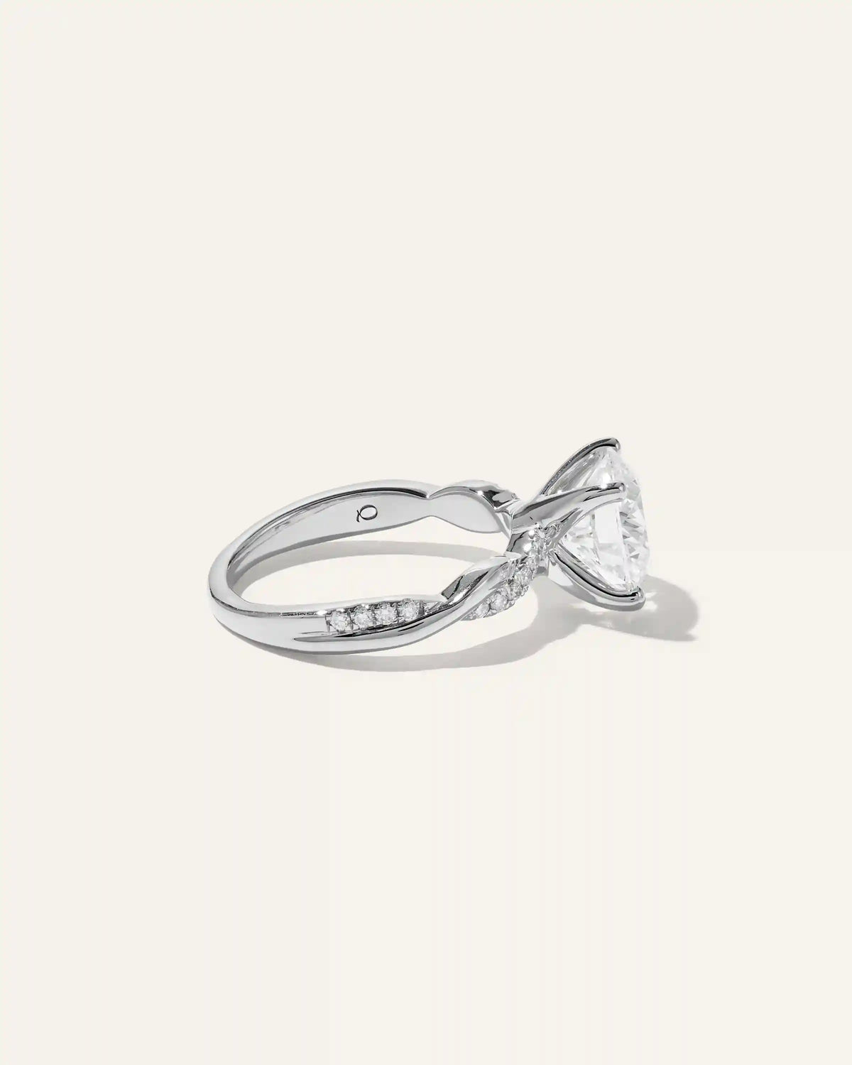Lab Grown Diamond Round Twisted Engagement Ring - 3ct