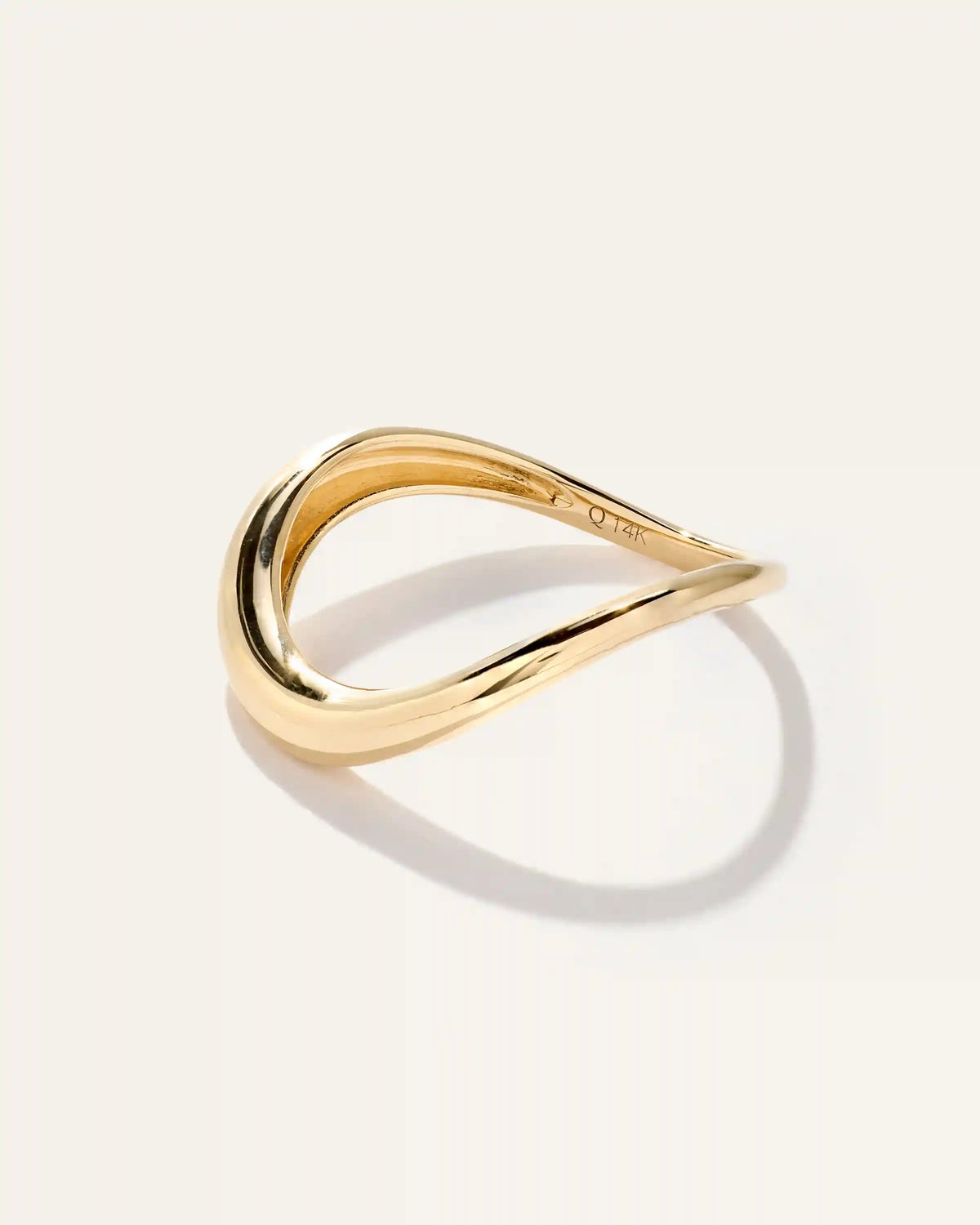 14K Gold Wave Ring