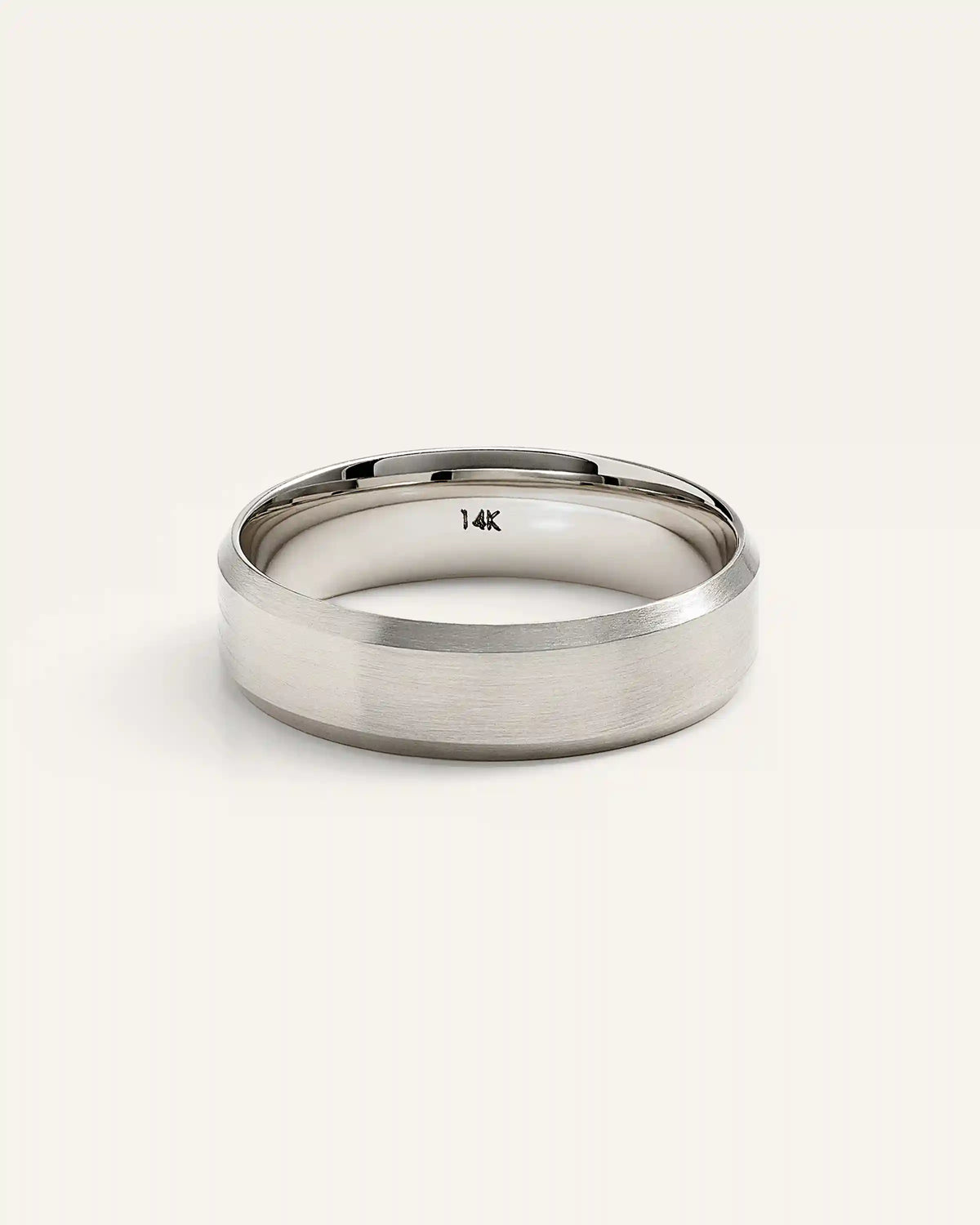 Beveled Edge Satin Finish Band