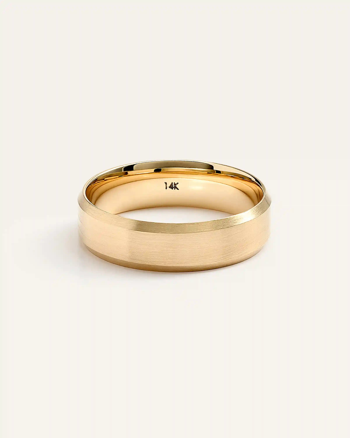 Beveled Edge Satin Finish Band