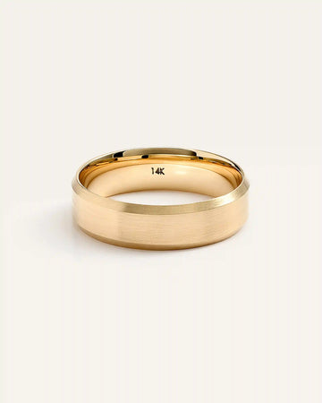 Beveled Edge Satin Finish Band
