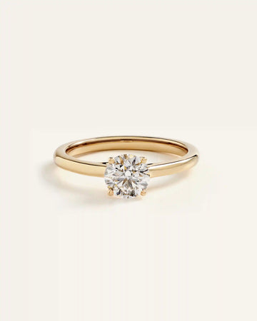 Lab Grown Diamond Round Trellis Cathedral Engagement Ring - 1ct