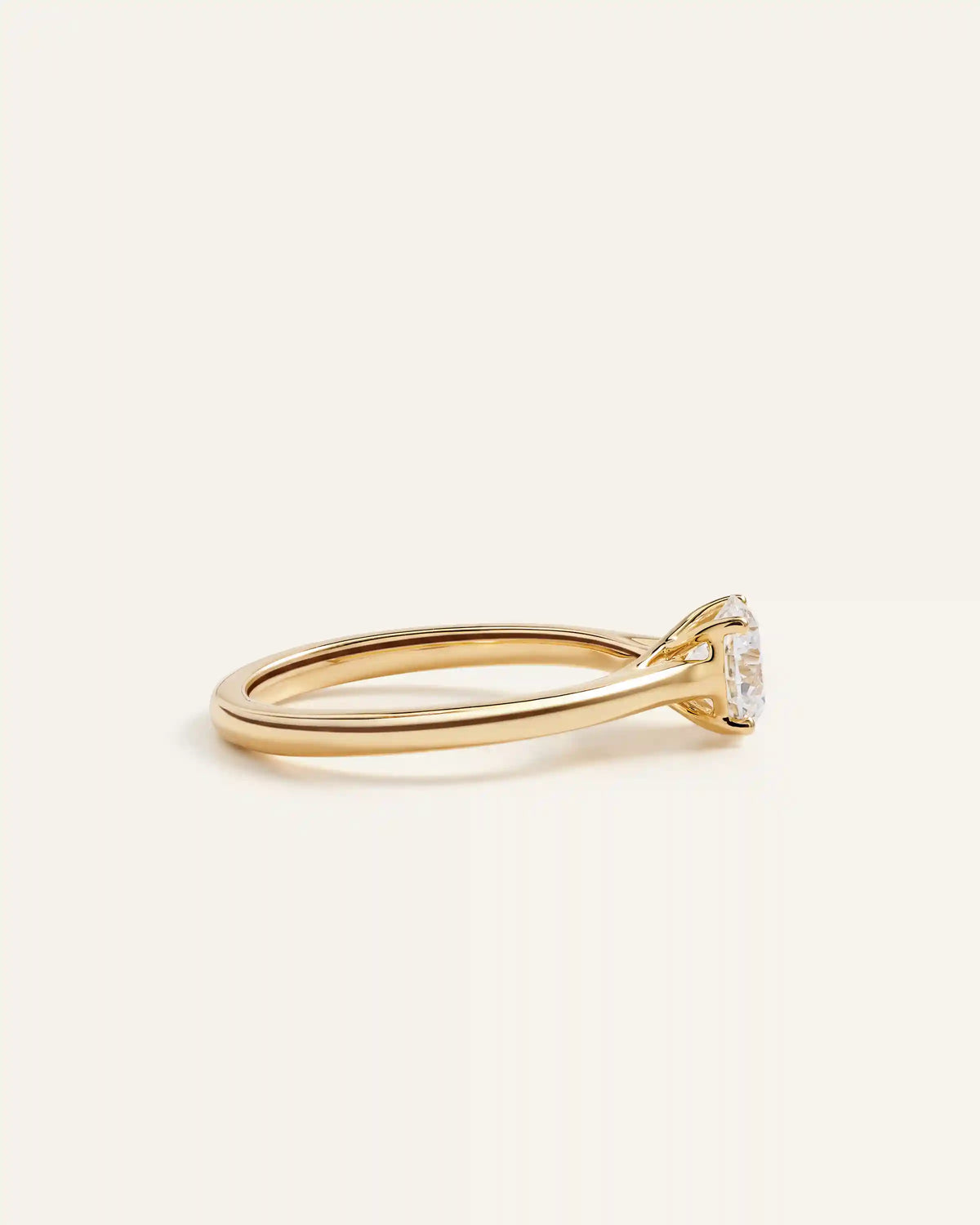 Lab Grown Diamond Round Trellis Cathedral Engagement Ring - 1ct