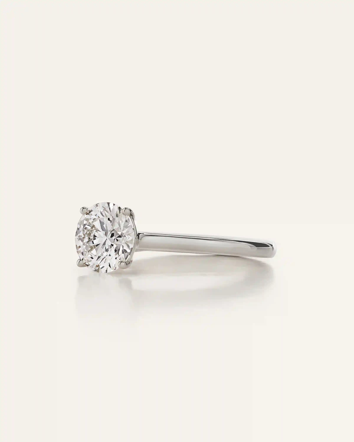 Lab Grown Diamond Round Trellis Cathedral Engagement Ring - 1.5ct