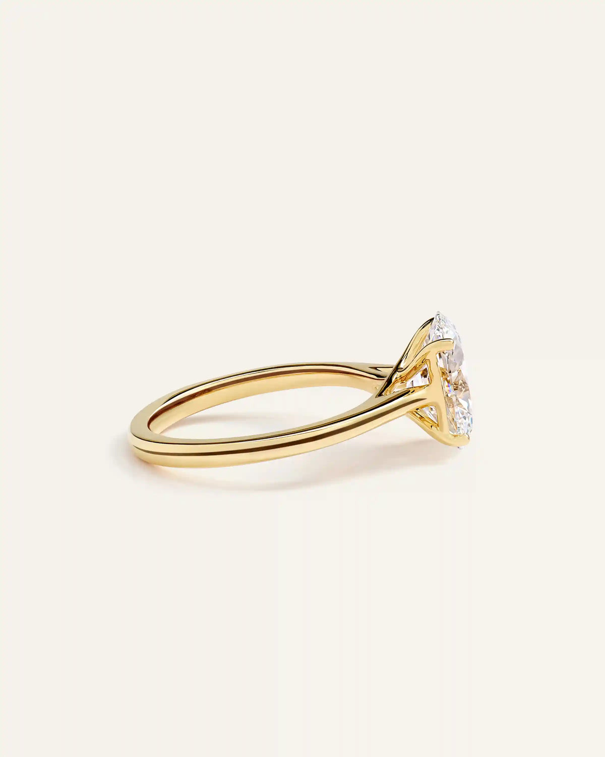 Lab Grown Diamond Oval Trellis Cathedral Engagement Ring - 2.5ct