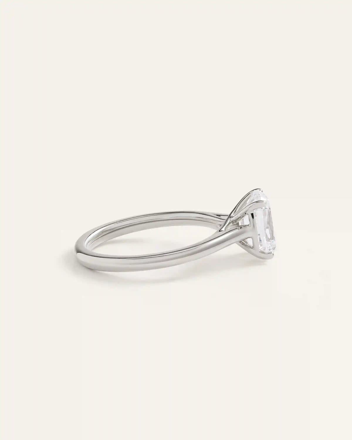 Lab Grown Diamond Antique Cushion Trellis Cathedral Engagement Ring - 2ct