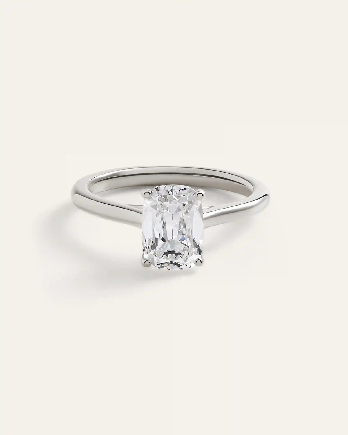Lab Grown Diamond Antique Cushion Trellis Cathedral Engagement Ring - 2ct