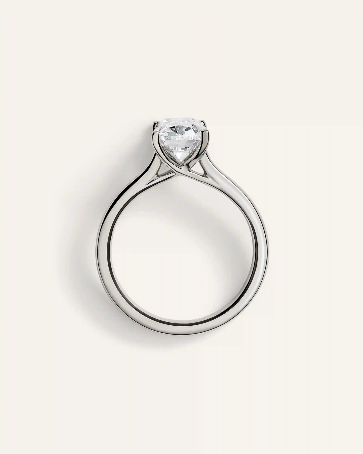 Lab Grown Diamond Antique Cushion Trellis Cathedral Engagement Ring - 2.5ct