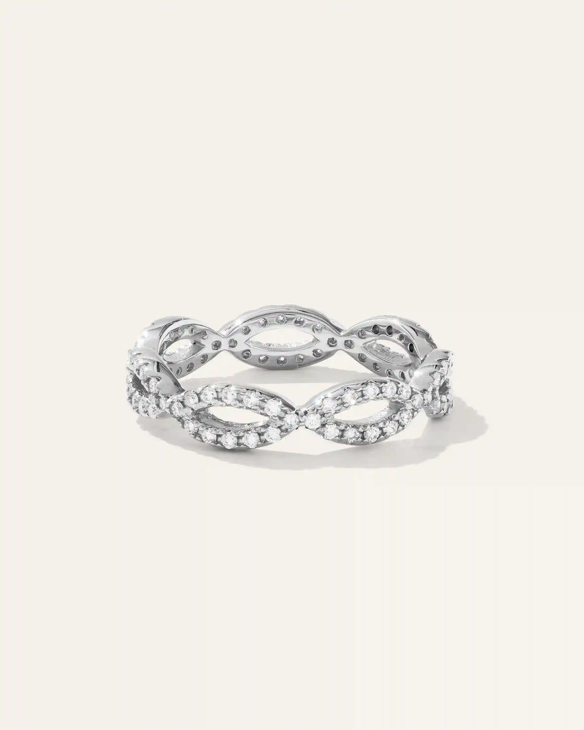 14K Gold Diamond Infinity Band