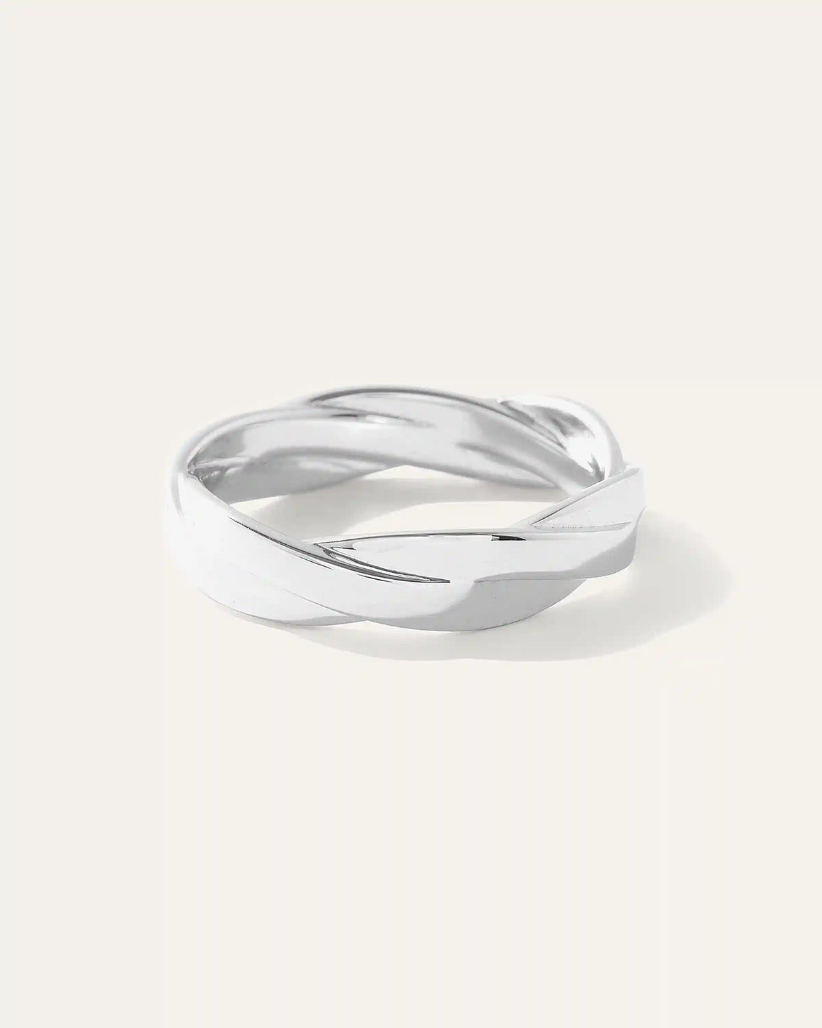 Silver Twisted Cable Band