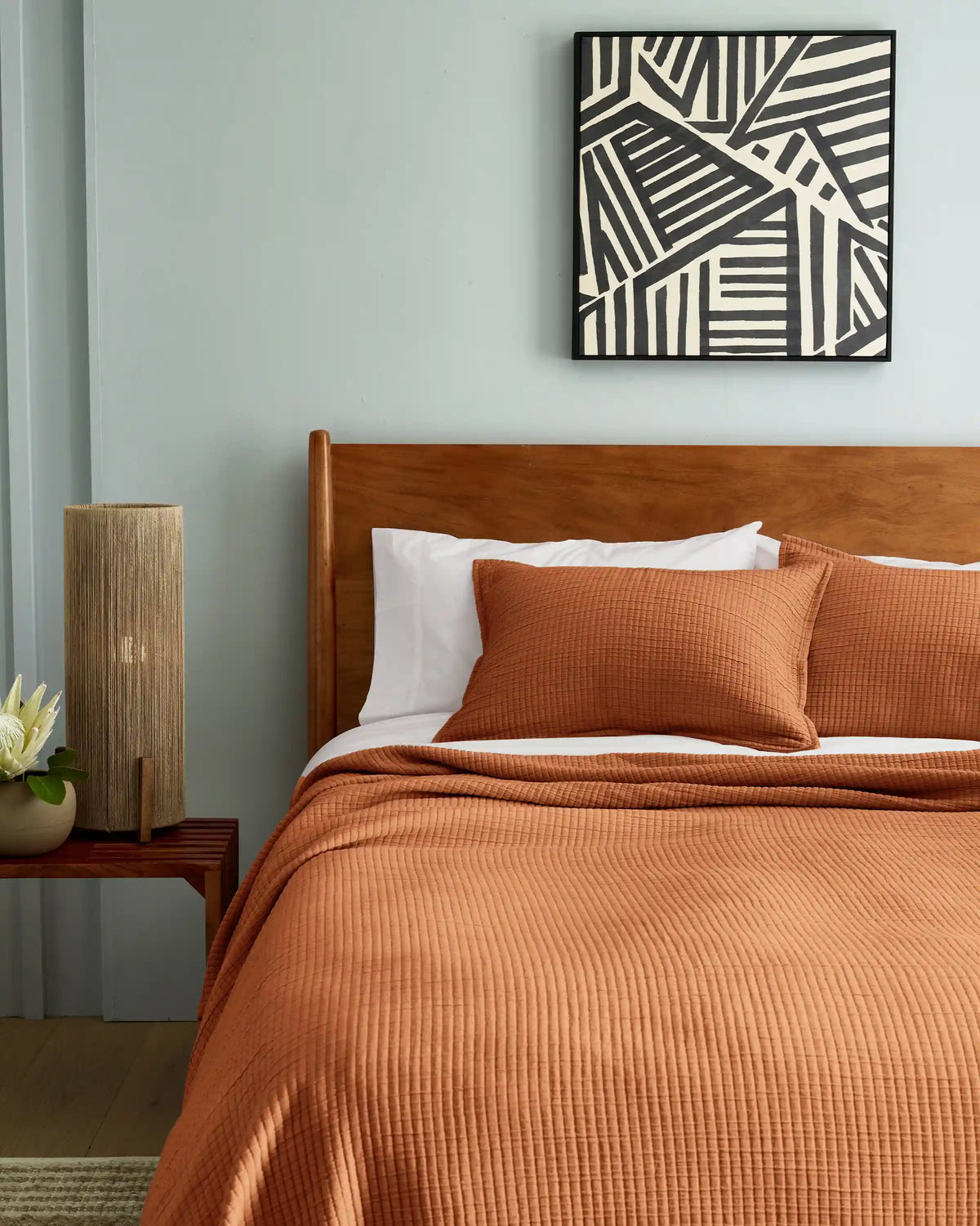 Organic Ribbed Cotton Shams