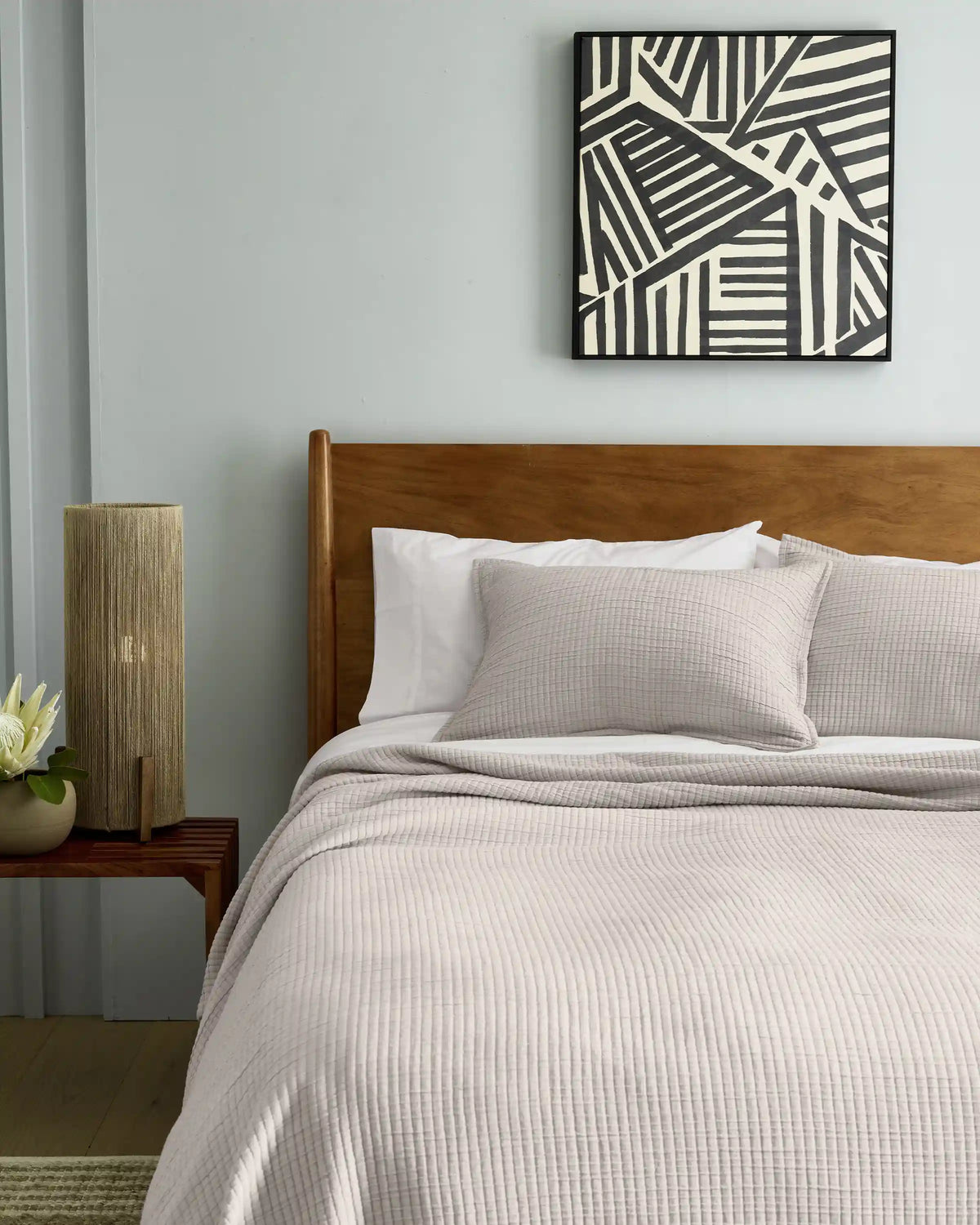 Organic Ribbed Cotton Shams
