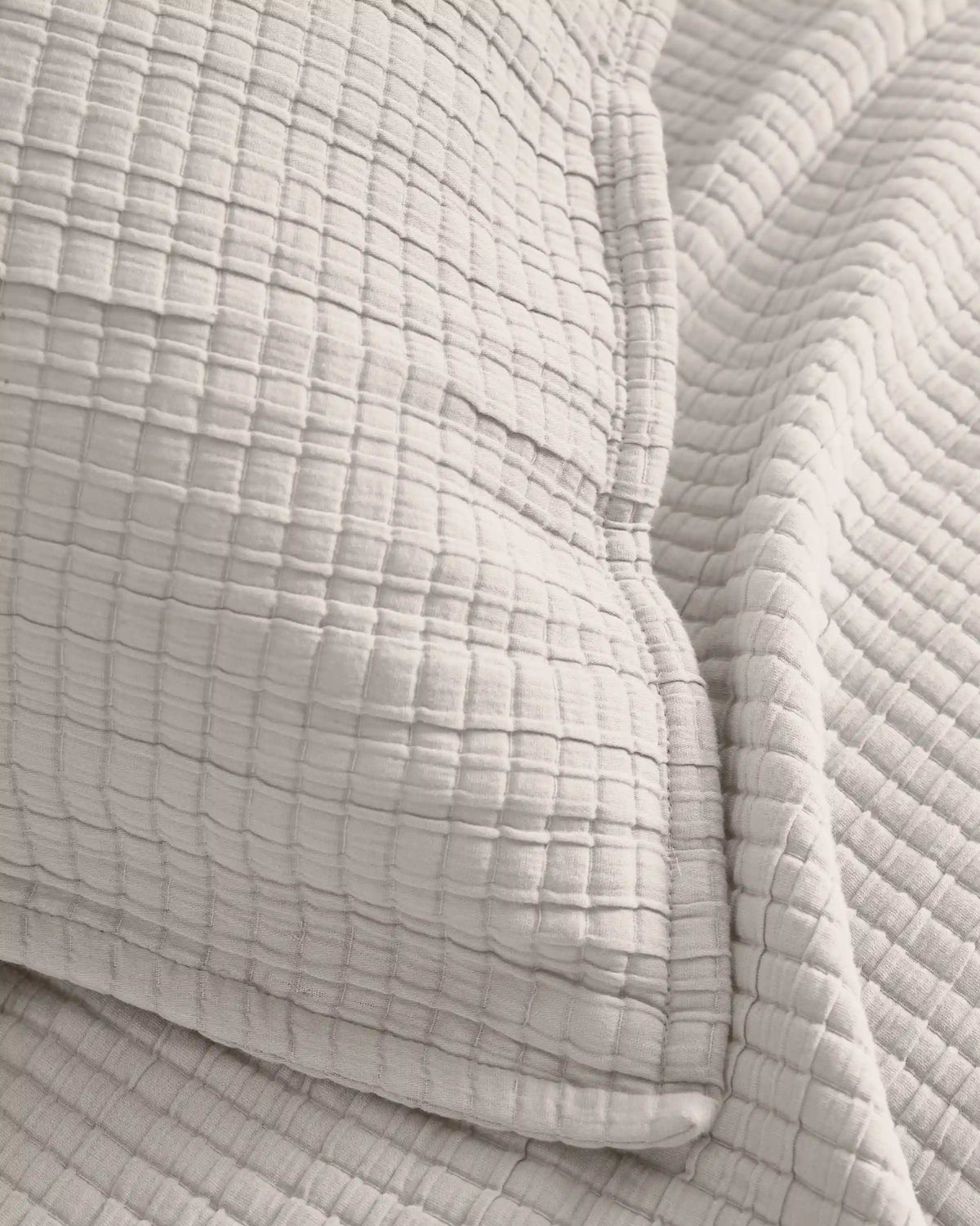 Organic Ribbed Cotton Coverlet Set