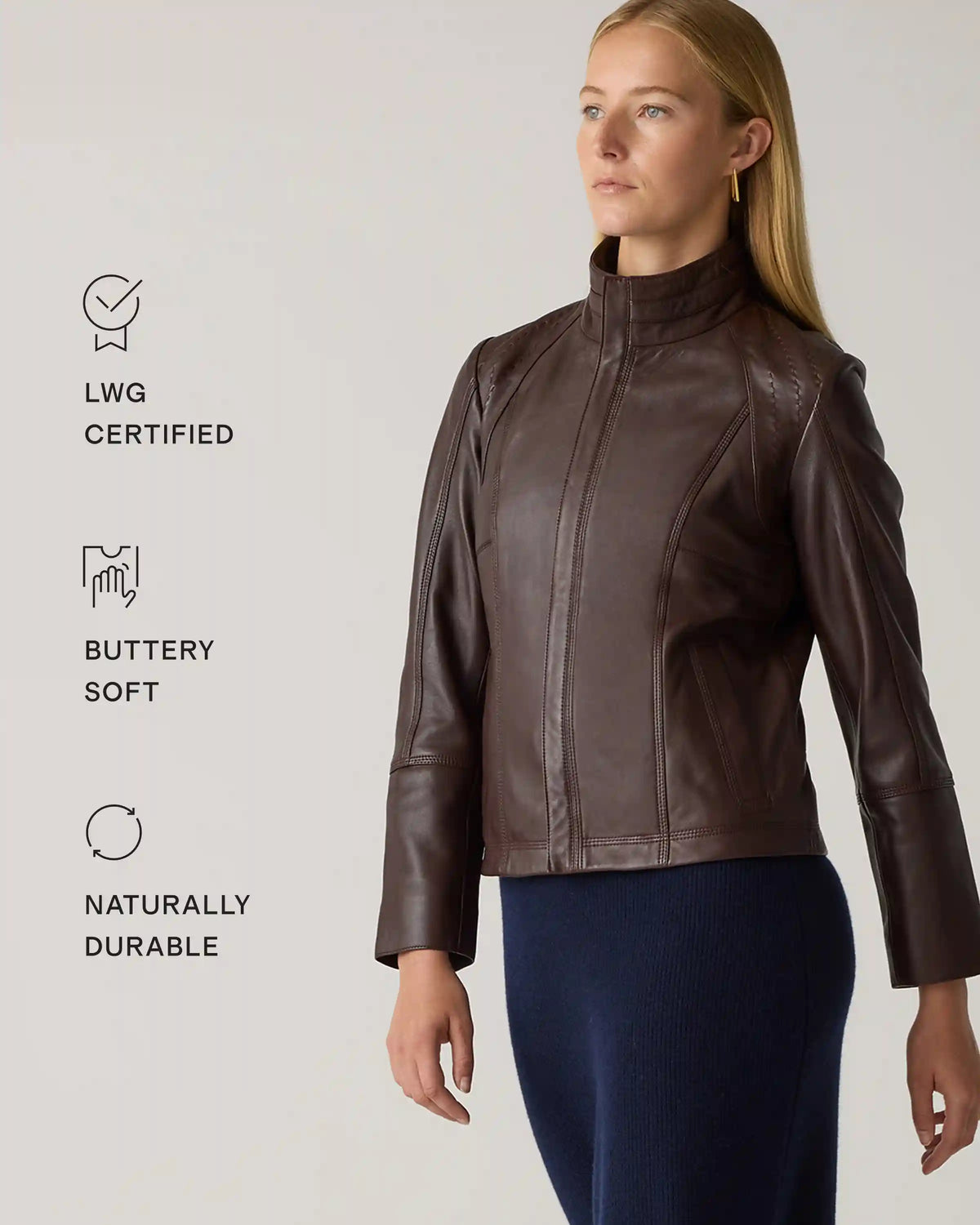 100% Leather Oversized Bomber Jacket