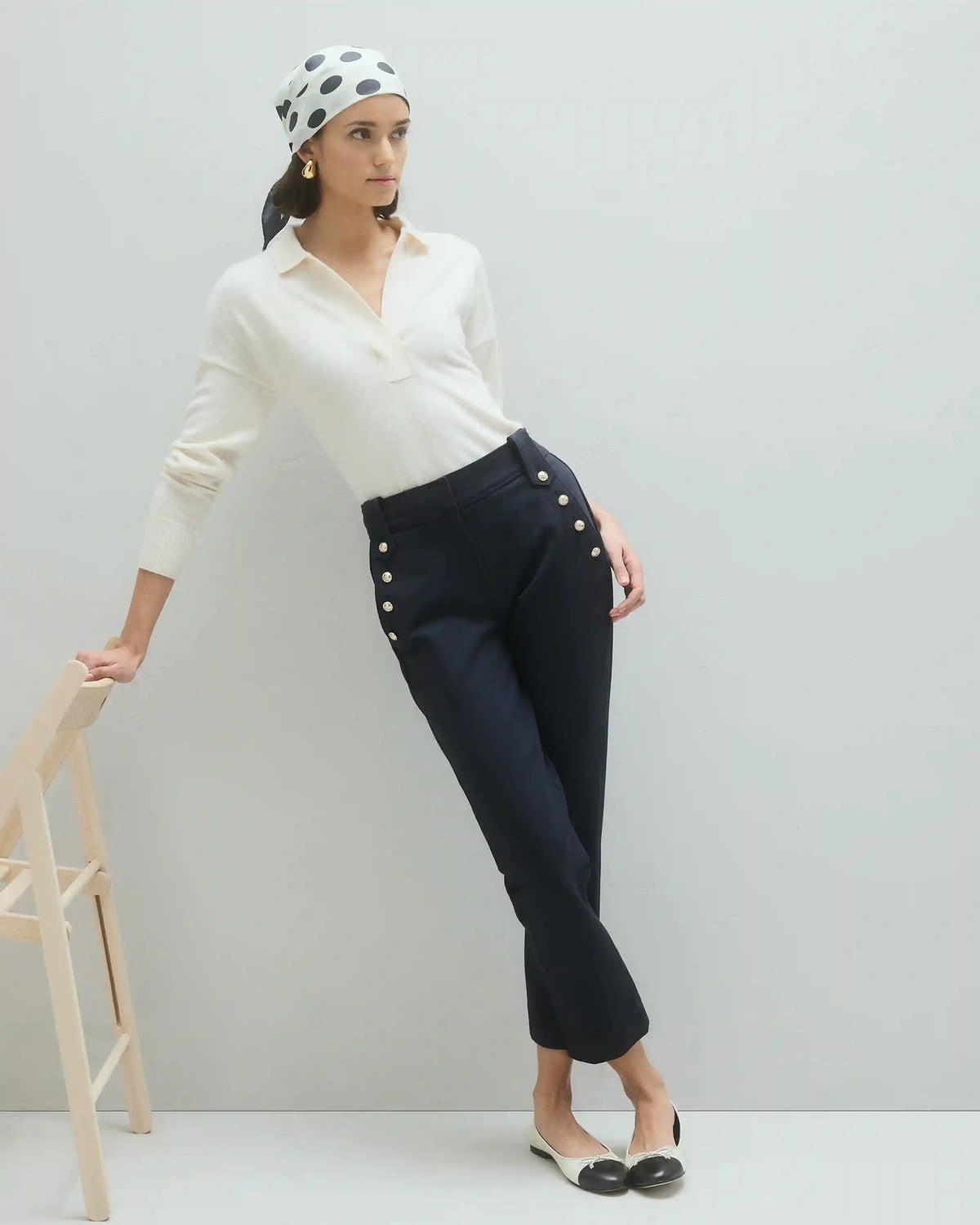 Ultra-Stretch Ponte Straight Leg Mariner Pants