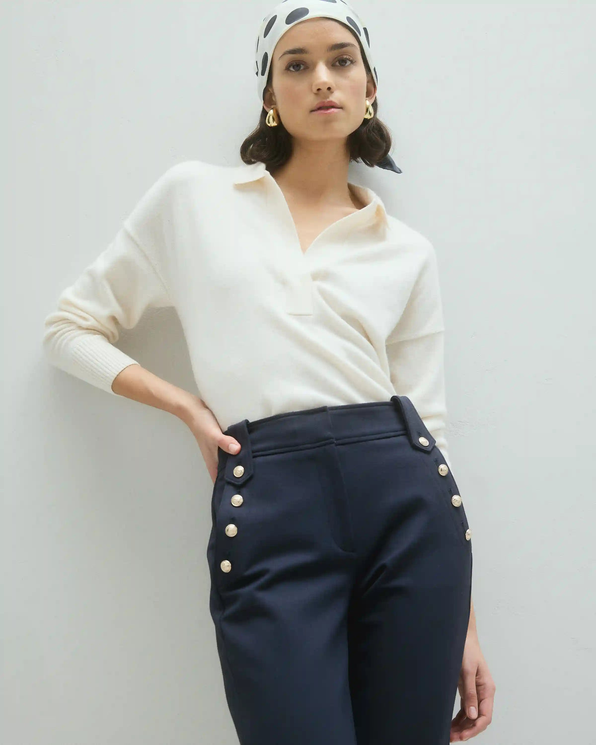 Mongolian Spring Cashmere Polo Sweater