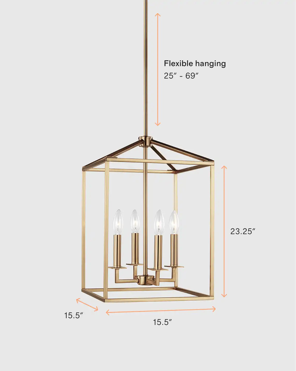 Steel Lantern Pendant Light