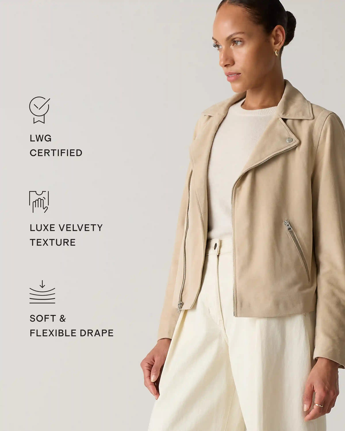 100% Suede Biker Jacket
