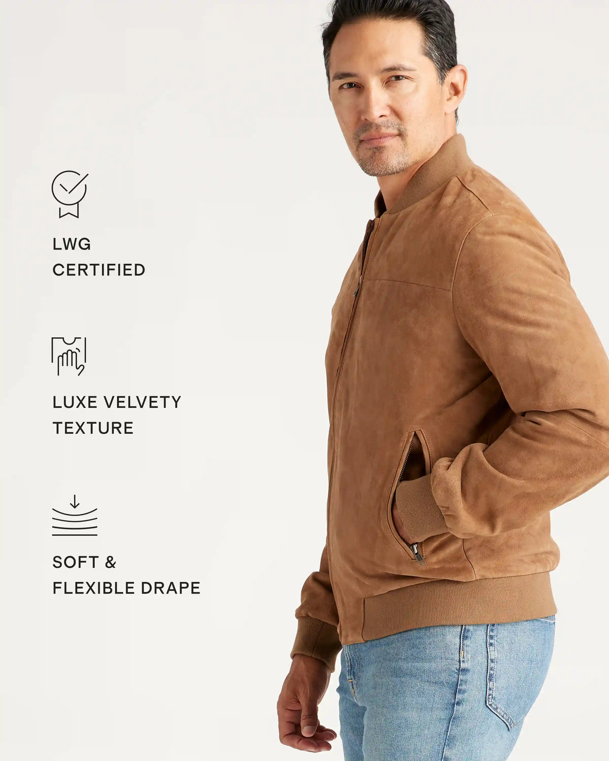 Italian Suede Trucker Jacket