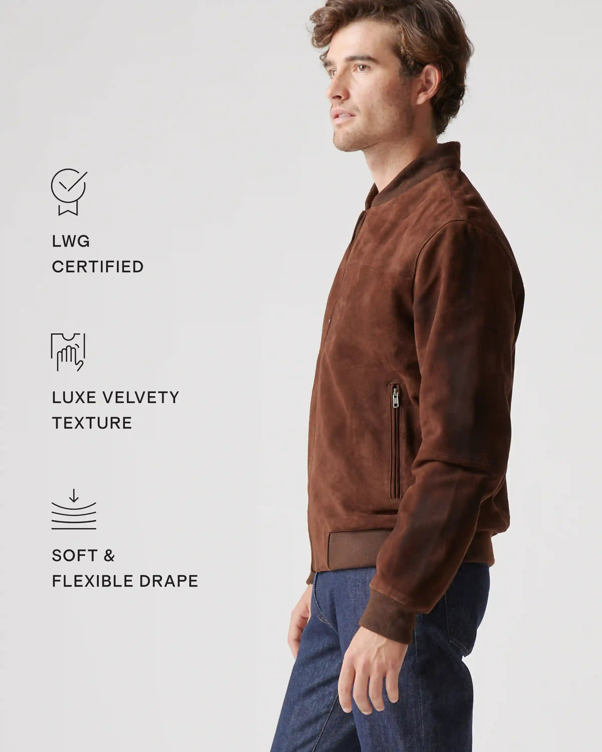 Italian Suede Trucker Jacket