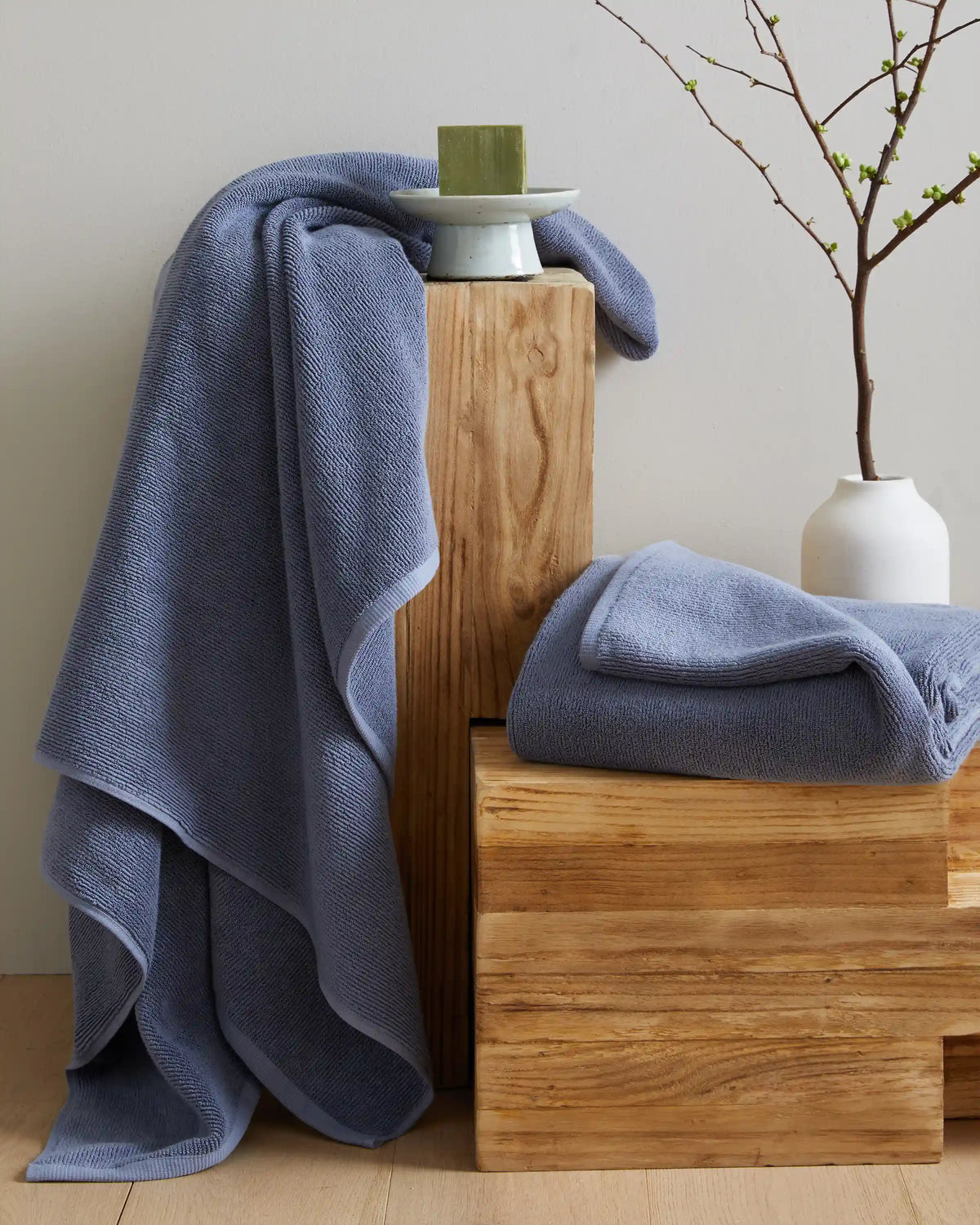 Turkish Ribbed Quick Dry Bath Sheet (Set of 2)