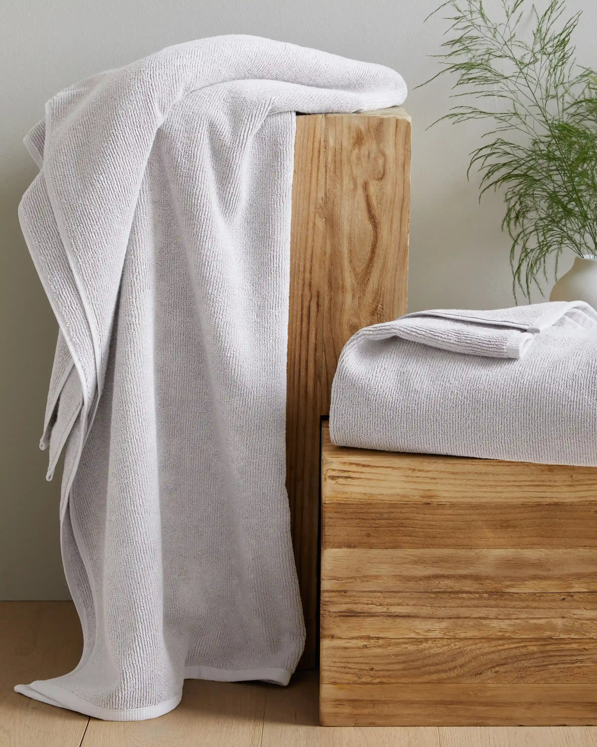 Turkish Ribbed Quick Dry Bath Sheet (Set of 2)