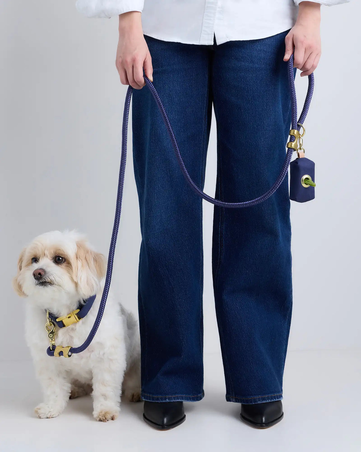 100% Cotton-Wrapped Nylon Dog Collar Walk Kit