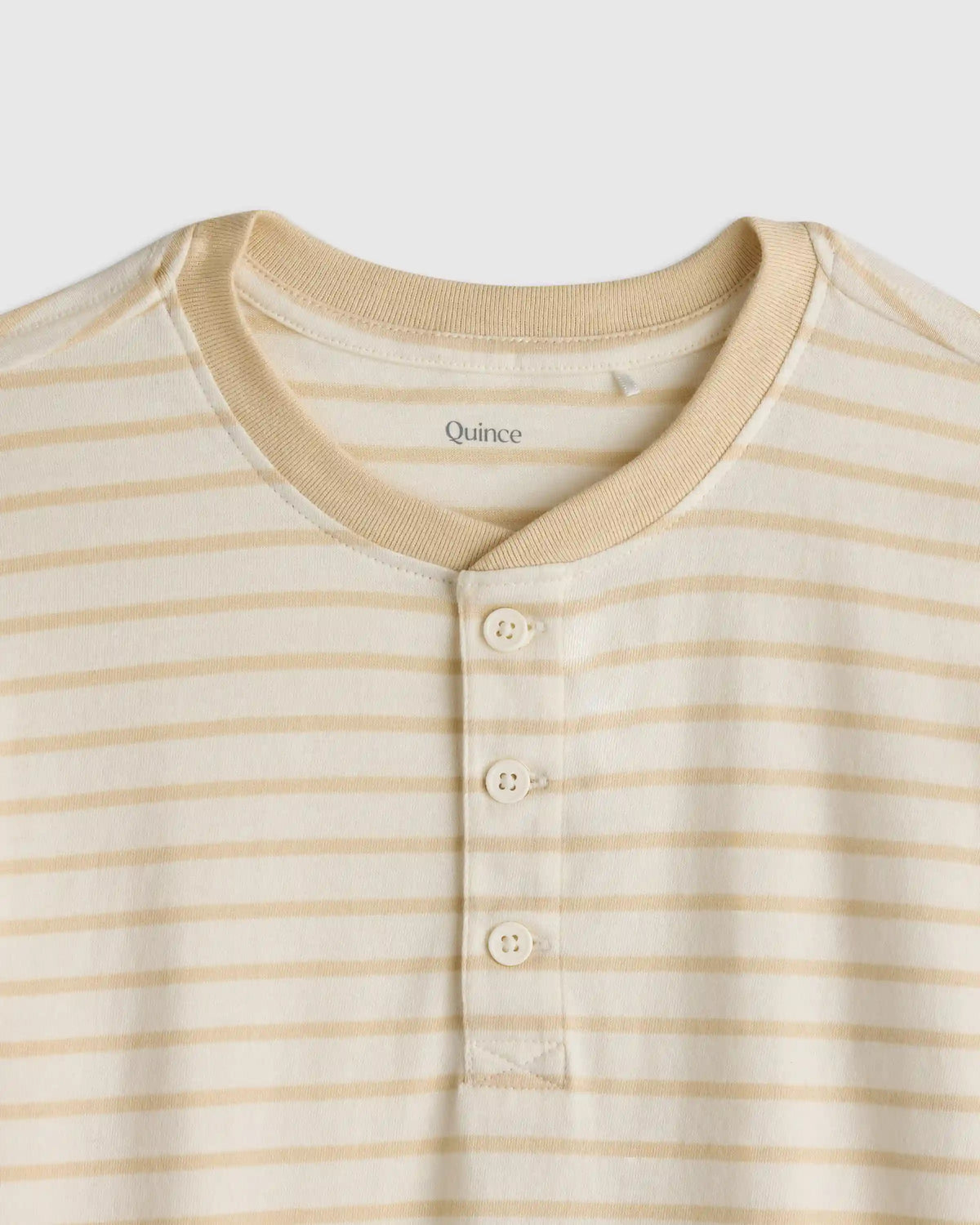 100% Organic Cotton Long Sleeve Henley Tee