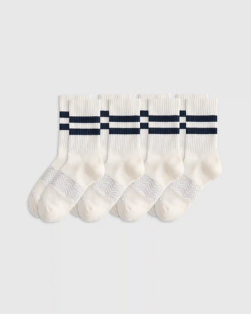 Everyday Cotton Varsity Stripes Half-Crew Sock (4-Pack)