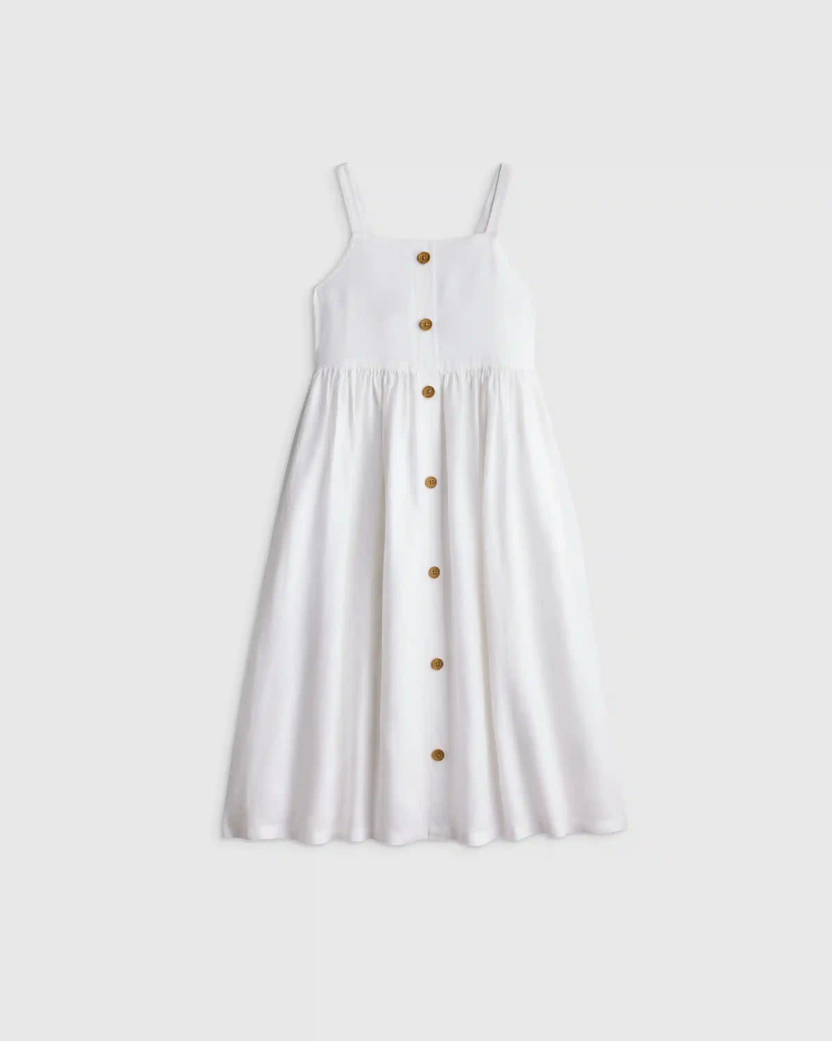 Girls Sleeveless 100% Linen Dress
