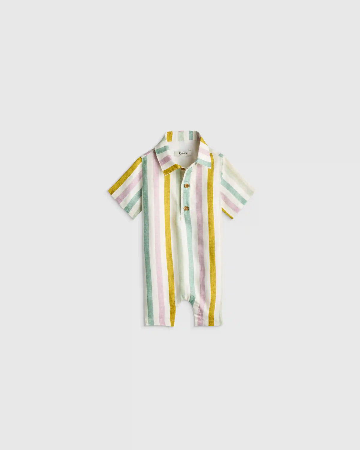 100% Linen Button Front Romper