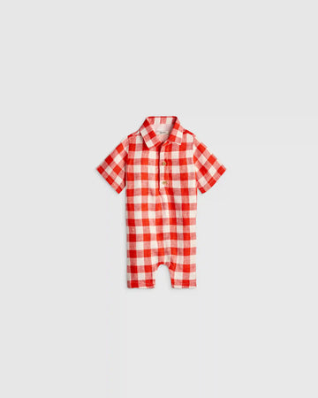 100% Linen Button Front Romper