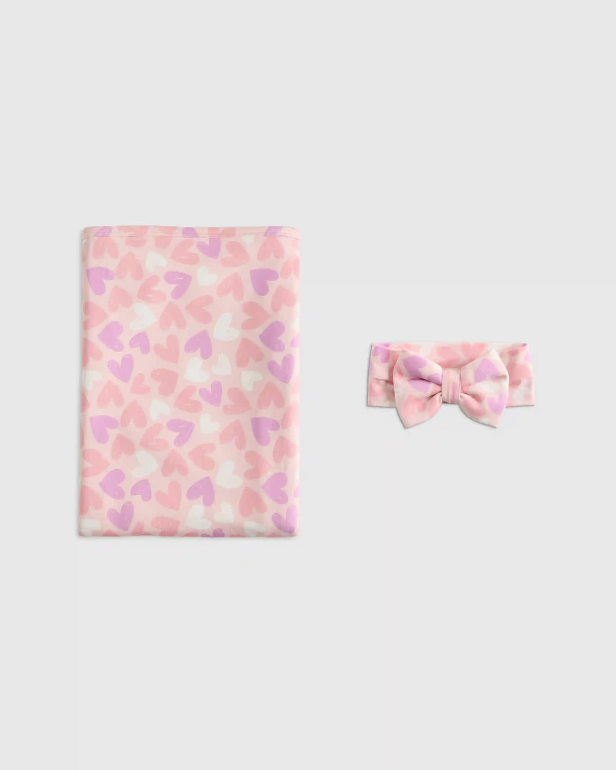 Bamboo Swaddle & Bow Layette Set
