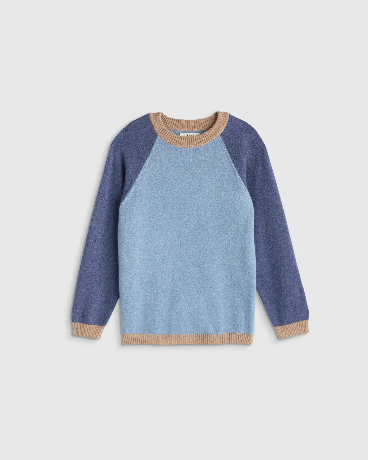 Colorblock Cashmere Crewneck Sweater