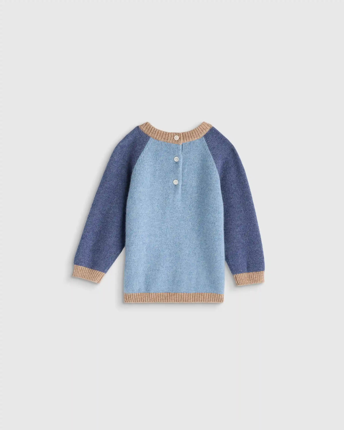 Colorblock Cashmere Crewneck Sweater