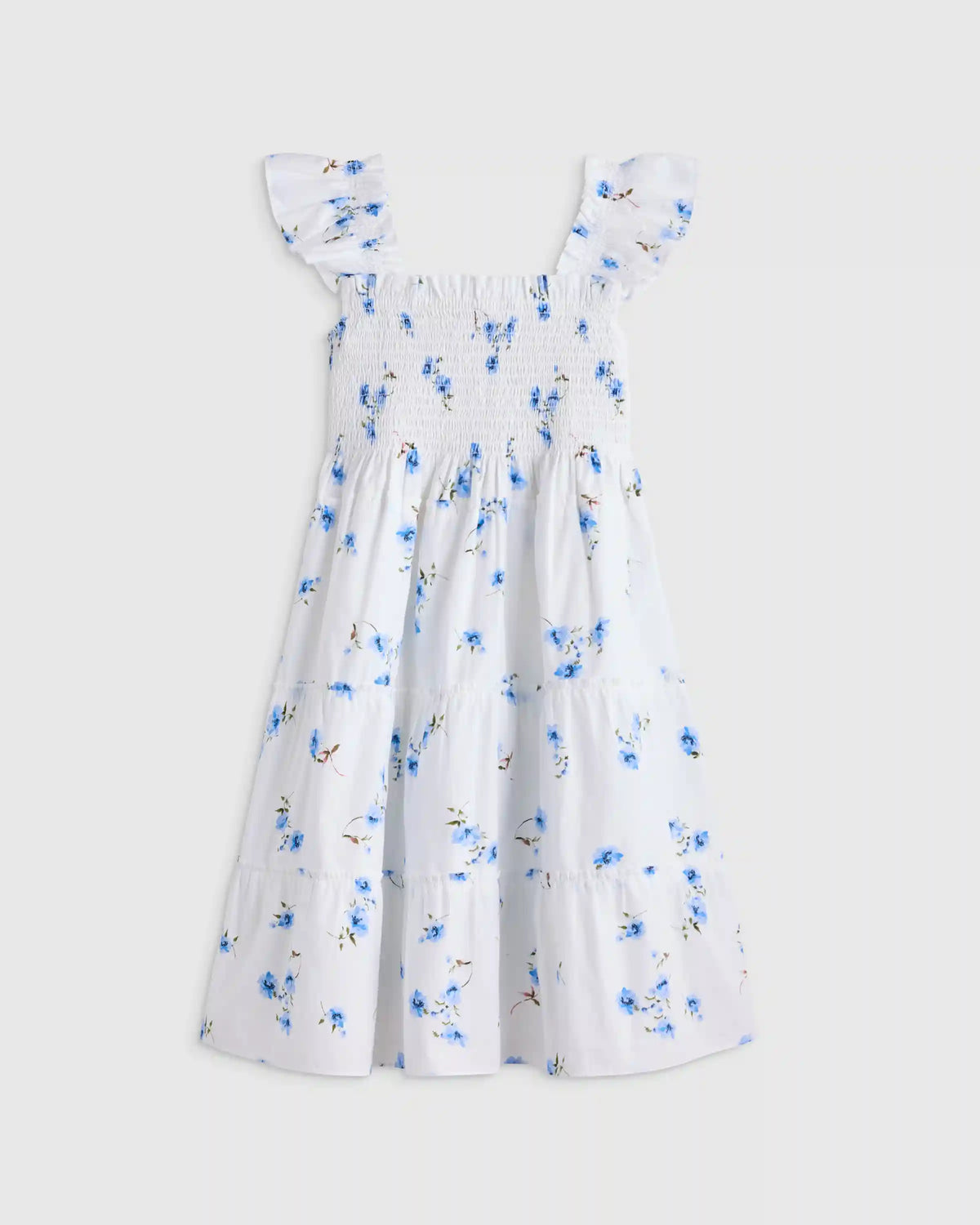 100% Organic Cotton Poplin Smocked Dress
