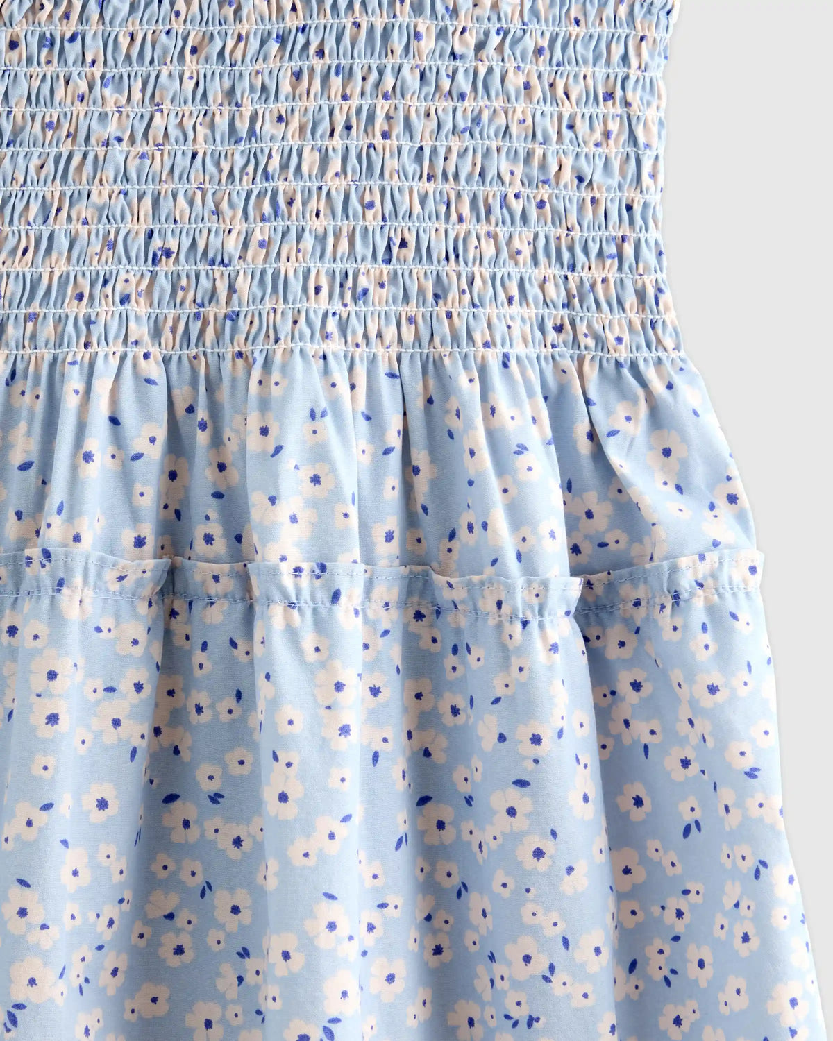 100% Organic Cotton Poplin Smocked Dress