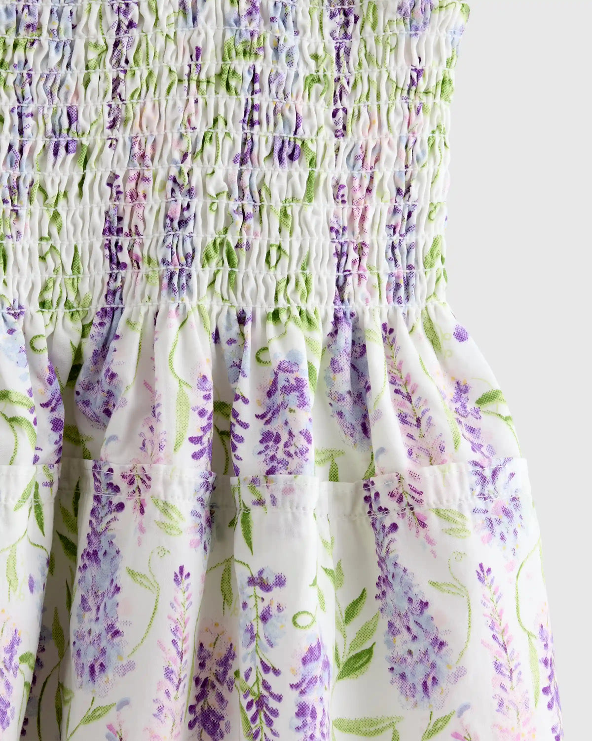 100% Organic Cotton Poplin Smocked Dress