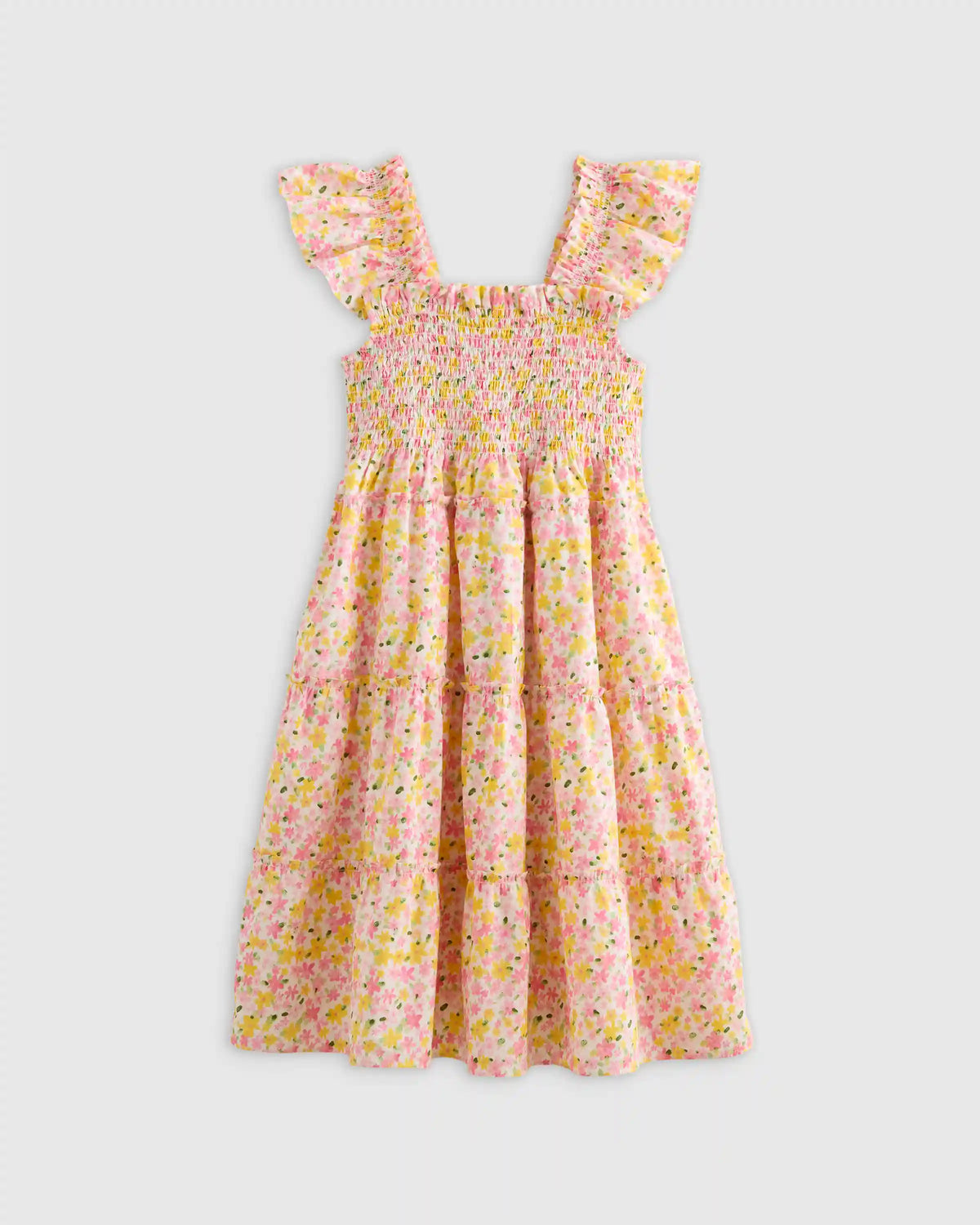 100% Organic Cotton Poplin Smocked Dress